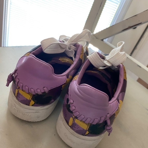 Coach- plum wildflower sneakers Size 8 - Picture 5 of 10